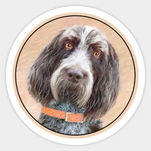 Spinone Italiano Painting - Cute Original Dog Art Sticker